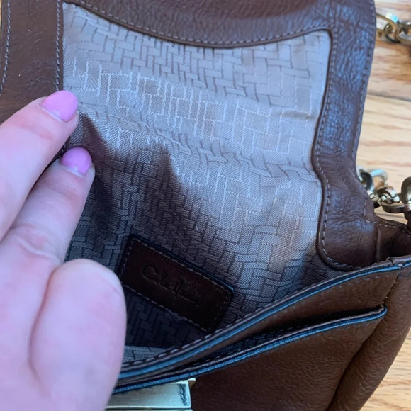 Vintage Cole Haan Brown Chain Crossbody - Picture 5 of 6